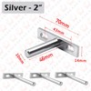 4PCS Invisible Floating Shelf Brackets Heavy Duty Solid Metal Hidden