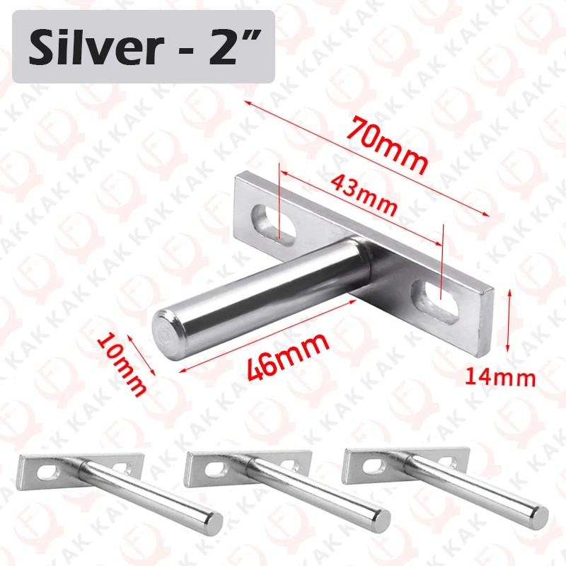 4PCS Invisible Floating Shelf Brackets Heavy Duty Solid Metal Hidden