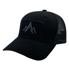 Pnuma Outdoors Arrowhead Patch Mesh Trucker Hat, Adjustable Snapback, Pre-Curved Bill, Meteor (CP-AH-MT)