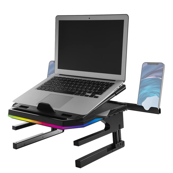 Enermax Gaming Laptop Stand, 360° Notebook Stand Height-Adjustable with RGB