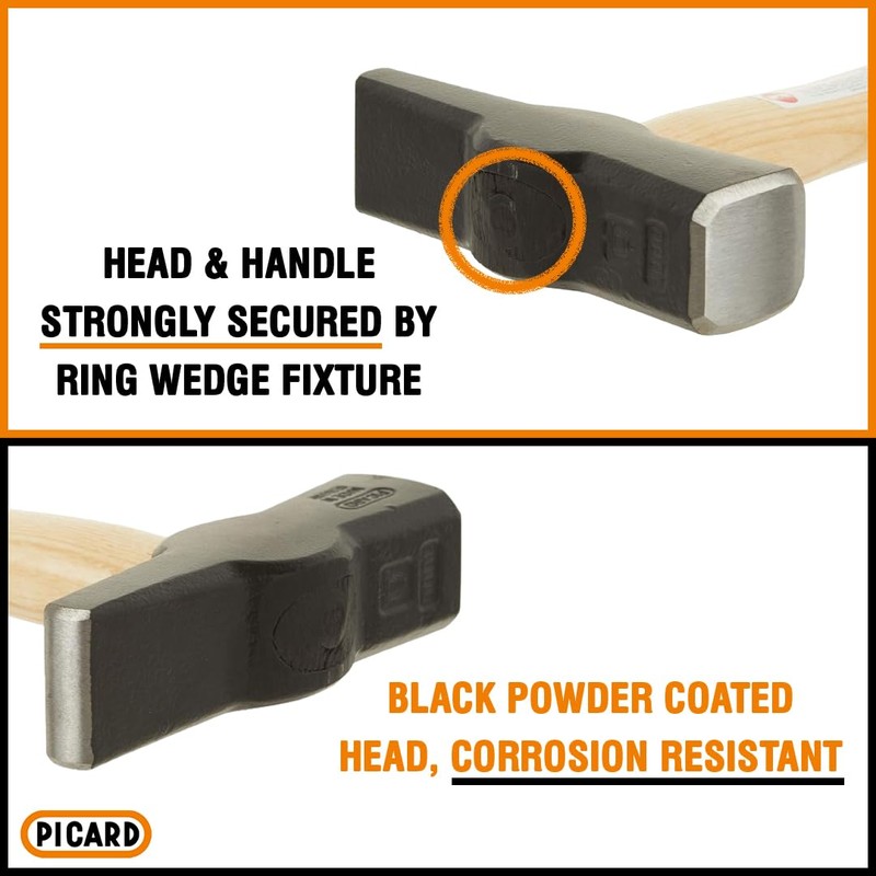 Picard Blacksmith Hammer 1000g - Swedish Pattern, Cross Peen Hammer,