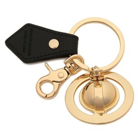 Vivienne Westwood 82030077 Key Ring, Saffiano, Unisex, Orb Bag Charm, (51) Black Grain (N401)