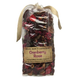 Shoots, Roots & Leather Boots Cranberry Rose Potpourri Bowl Filler – 5 Cup Bag with 5 ml Starter Refresher Oil – Floral & Fruity Home Fragrance