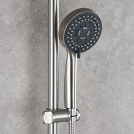 Tecmolog Adjustable Shower Head Holder for 25 mm Slide Bar, Stainless Steel Shower Bar Slider Holder Replacement Part Brushed Nickel, ST35