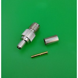 DLS (1 PACK) TNC Female 3-pcs Crimp-On RG59/62 Connector