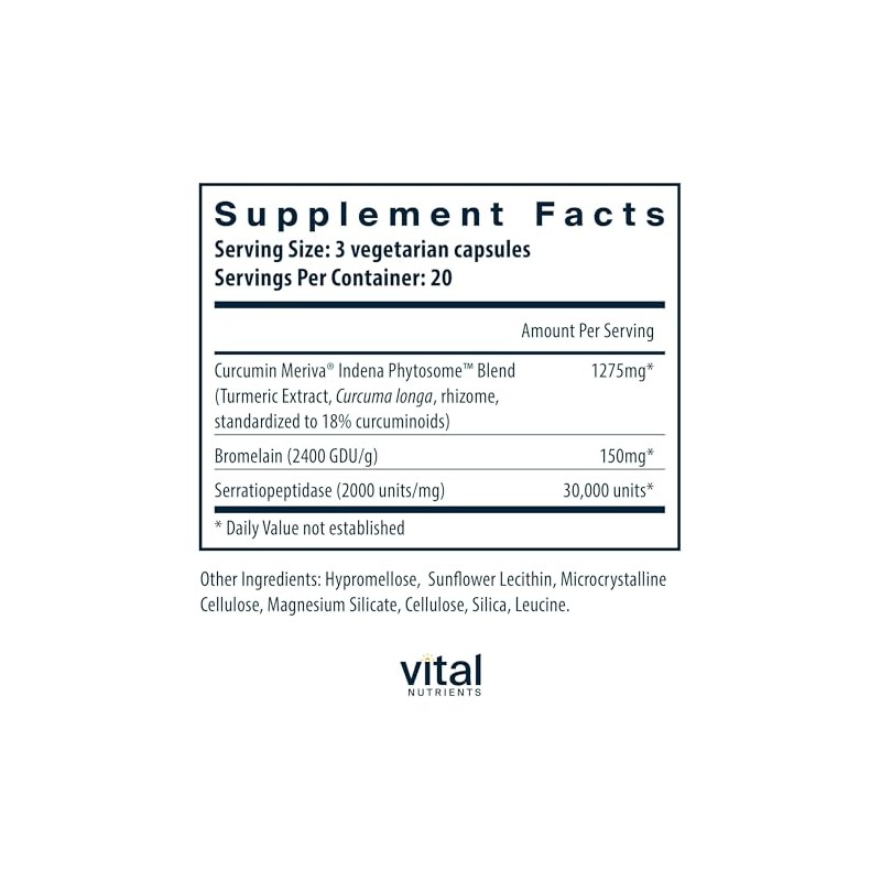 Vital Nutrients Phyto-Curcumin Plus Enzymes – Ayuda a mantener y