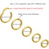 NewkeepsR Steel 5pcs-16G(1.2mm) Gold Anodised Hinged Clicker Nose Ring Hypoallergenic