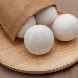 6pcs Wool Dryer Balls 100% New Zealand Wool to Save Drying Time and Reduce Wrinkles 7cm