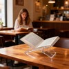 Haploon 2 Pcs Clear Acrylic Book Holder 10 x 6
