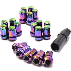 Wellvie Anti-Theft Heptagon Steel Wheel Nuts Racing Nuts 20pcs P1.25 X-Trail 7 Angle Lock Nuts 32mm 19HEX 21HEX Custom Custom Parts Exterior Parts for Car Specific Dress Up Car Parts Car Accessories