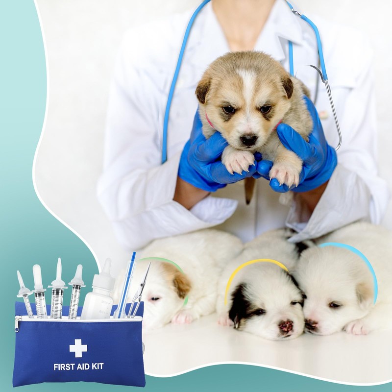 Newtay 62 Pcs Puppy Kitten Whelping Kit Include 4 Puppy