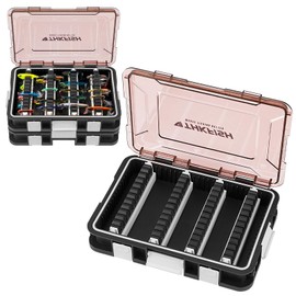 Bait Box Fishing Set, 2 Pieces Fishing Box 23 x 16 x 5 cm, Tackle Box Fishing with Removable Dividers, Fishing Boxes Fishing Bait Box for Hardbaits Swimbait Sea Trout Blinker