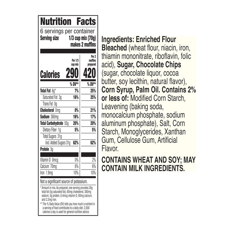 Betty Crocker Chocolate Chip Muffin and Quick Bread Mix, 14.75