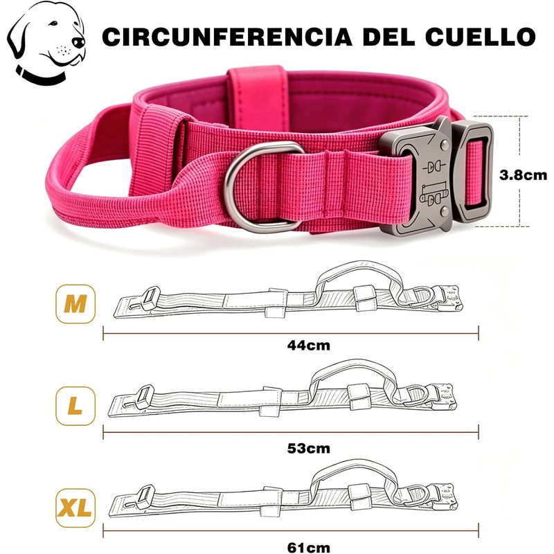 Collar de Perro Táctico, Collar para Perro de Nailon Militar