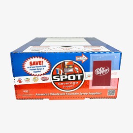 Spot Beverage Premium Name Brand Fountain Syrups 2.5 Gal. Bag-in-Box (Dr Pepper)