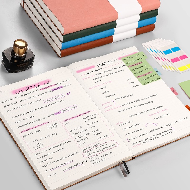 AHGXG Large A4 Notebook College Ruled - 320 Pages Thick