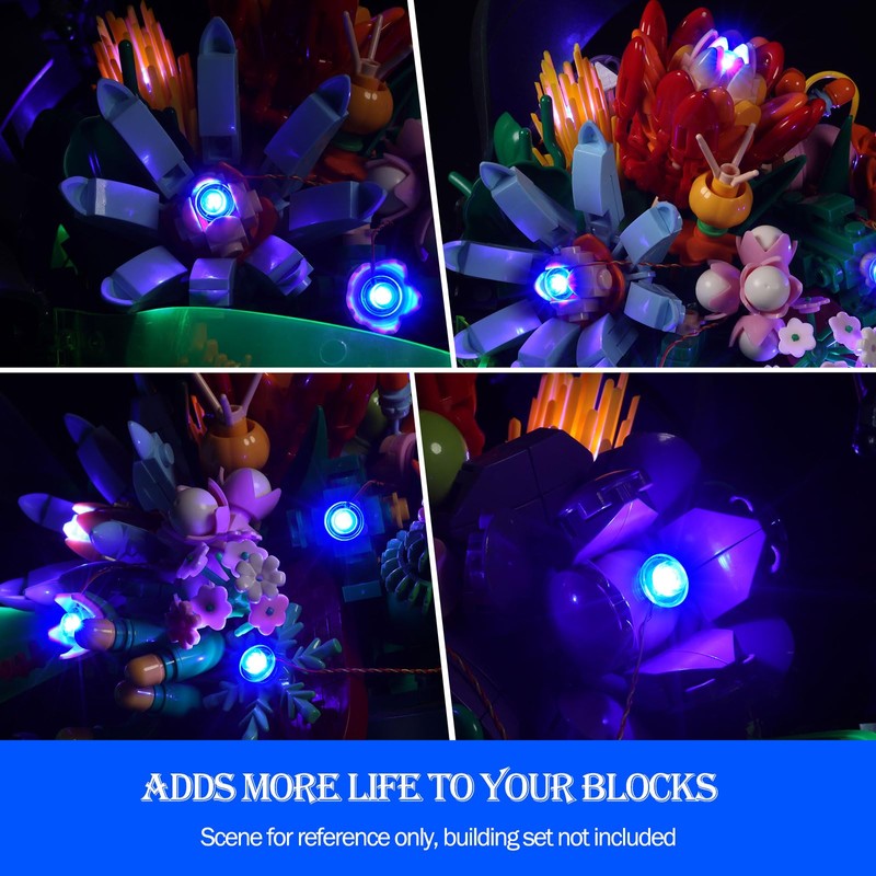 JMBricklayer LED Light Kit Building Blocks Set, 2x6 Blue Light