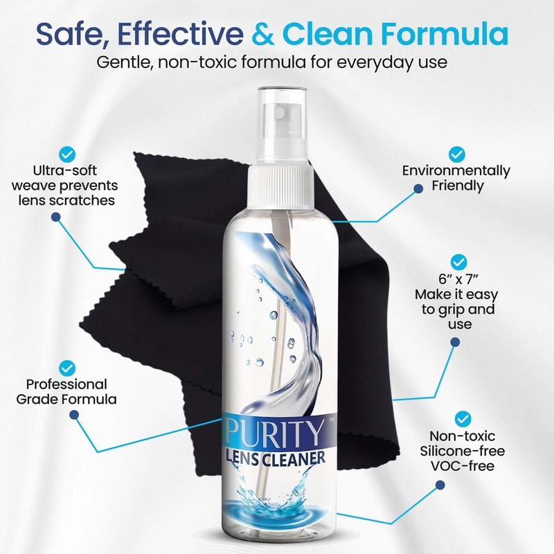 Purity Eyeglass Lens Cleaner Kit - 3 x 2oz Travel