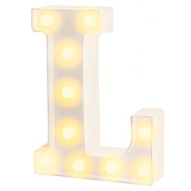 Bluelander Letras Decorativas Iluminadas, Letras y Números LED para Eventos, Bodas, Fiestas, Cumpleaños, Hogar y Bar, 22.5x18 a 23 cm (L)