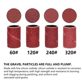 Firearth 97Pcs Sanding Drums for Drum Sander Set Including 92 Pieces Drum Sander Sanding Sleeves (60#/120#/240#/320#) and 5 Pieces 1/8'' Shank Drum Mandrels for Drill Grinder Dremel Rotary Tool