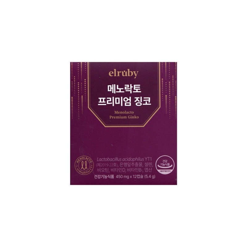Huons Menolacto Premium Ginkgo 450mg x 12 capsules 1 box