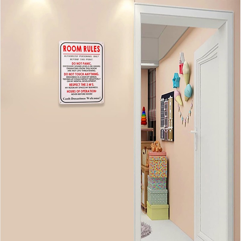 Funny Metal Tin Signs For Teen Girls & Boys Room