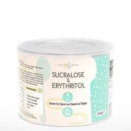 Erythritol with Sucralose | Zero Calories | Sugar Substitute 1:1 as Sweet as Sugar | Resealable Tub 350g
