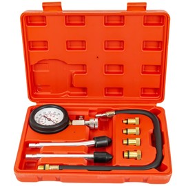LOOKGOU Compression Tester, 8 Pcs Engine Cylinder Pressure Gauge (For Gasoline Engine) 0-300PSI Engine Compression Tester, Pressure Gauge for Car, Truck, Motorcycle, Marine Engine, ATV, UTV, Pressure