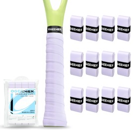 Ogeenier Tennis Racket Grip Tape, 12 Pack, Absorbent and Anti-Slip Badminton Squash Racket Grip, Precut Soft Racquet Padel Overgrip Tape