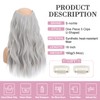 S-noilite One Piece Clip in Hair Extensions Grey 18 Inch