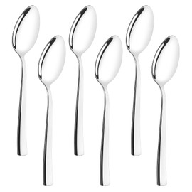Kekow 16 Pieces Dinner Spoon Set, Stainless Steel Dinner Spoon, 7.6 Inch Silverware Dinner Spoons