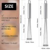Ntcpefy 2 Pieces Stainless Steel Ball Whisk Wire Egg Whisk