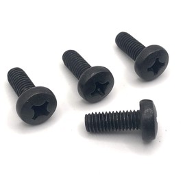 ReplacementScrews Rear License Plate Screws Compatible with Acura RDX (2007-2018) - Stainless Steel - Black Oxide (Pack of 4)