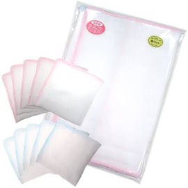 Made in Japan◇ Kawabata Sewing Gauze Handkerchief Set of 10 (5 Pink x 5 Blue Pieces) 214-GH-A (I will try my best to serve you as soon as possible!) Soft Japanese Gauze, 100% Cotton, 11.8 x 11.8