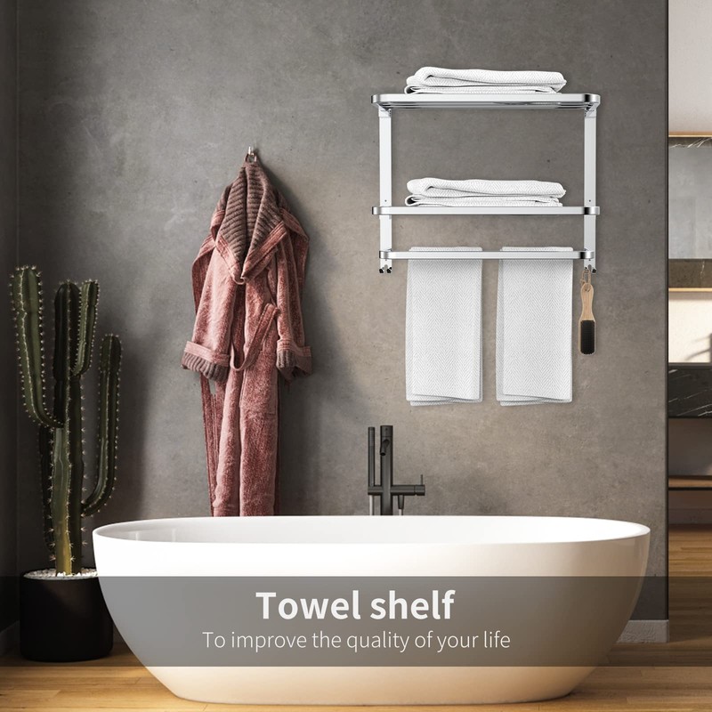 CAXIMSY 22.8Inch Towel Rack for Bathroom and Lavatory Towel Hanger