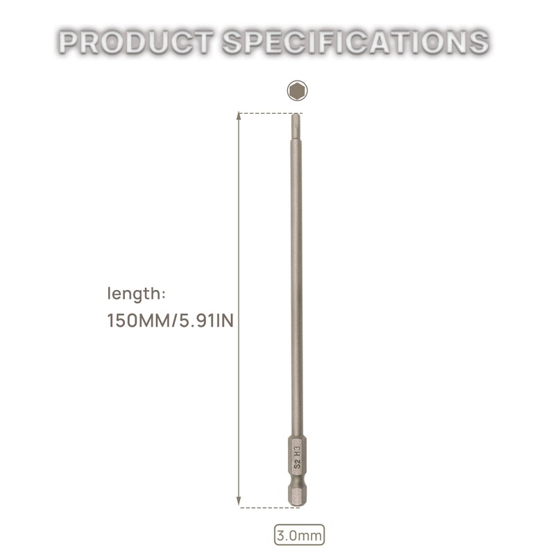 Raflot RC Hex Bit 6 Inch Power Bits 3mm Hex