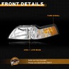 WEELMOTO Halogen Headlights for 1999-2004 Ford Mustang Headlight Assembly Pair