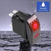 FXC Momentary Rocker Switch 7Pin Laser (ON)/Off/(ON) Red LED Light