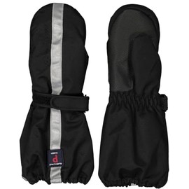 Polarn O. Pyret Waterproof Long Cuff Insulated Mittens (2-6Yrs) - 2-4 Years/Black