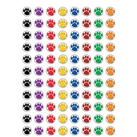 Teacher Created Resources Colorful Paw Prints Mini Stickers (4819)