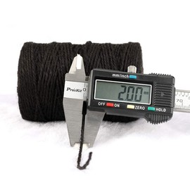 KINGLAKE 328 Feet Jute Twine Black Gift Twine String Durable Packing String for Gift Wrapping Arts & Crafts Decoration