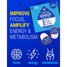 VitaCup Coffee Variety Sampler Pack 40ct. Vitamin infused Recyclable Single Serve Pods Compatible with K-Cup Brewers Including Keurig 2.0