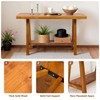 Warmiehomy Solid Wood Bench, 30” Rustic Farmhouse Entryway Bench for