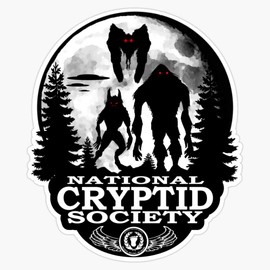Pnp Graphics Bigfoot, Dogman, Mothman, Ufo'S; National Cryptid Society Sticker Vinyl Decal Wall Laptop Window Car Bumper Sticker 5"