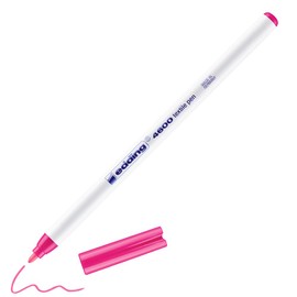edding 4600 textile pen - neon pink - 1 pen - round nib 1 mm - permanent fabric pens for drawing on textiles, wash-resistant to 60 °C - fabric pen