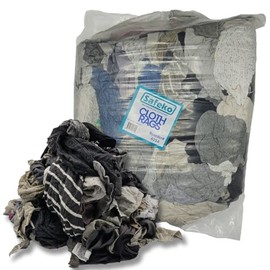 SAFEKO Colored T-Shirt Cloth Rags – 100% Recycled Cotton, Absorbent & Low Lint – 10 lbs Bag