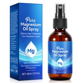 Pure Magnesium Oil Spray - Magnesium Spray, Magnesium Oil for Feet, Organic Natural Magnesium Oil Spray for Feet, Body, Skin, Topical Magnesium Oil, Easy to Absorb and Use (1PC, 2.02FL.OZ)