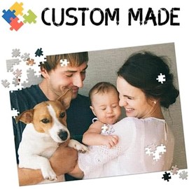 Rompecabezas personalizados de fotos 1000500300 piezas, rompecabezas de madera personalizados para regalo para familia, boda (35 piezas)