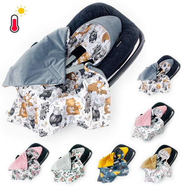 BABEES Swaddling Blanket for Baby Car Seat Spring Summer Universal,