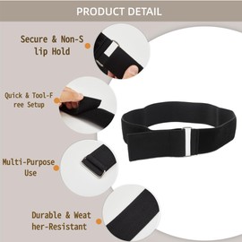 4-Pack Adjustable Ladder Strap – Heavy Duty Hook & Loop Tie Down Straps for Ladder, Truck, RV, Boat – 33" x 2" Reusable Securing – Multi-Purpose Fastening Straps